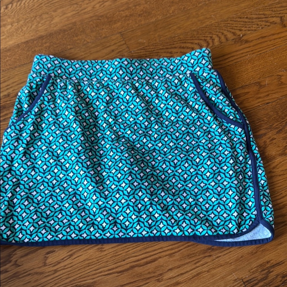 Talbots Small Blue Green  Geometric Patterned Women's Skirt